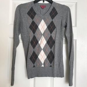 Grey V Neck Sweater